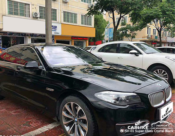 CARLIKE CL-SV-01 BMW için süper parlak kristal siyah araba sarma vinil