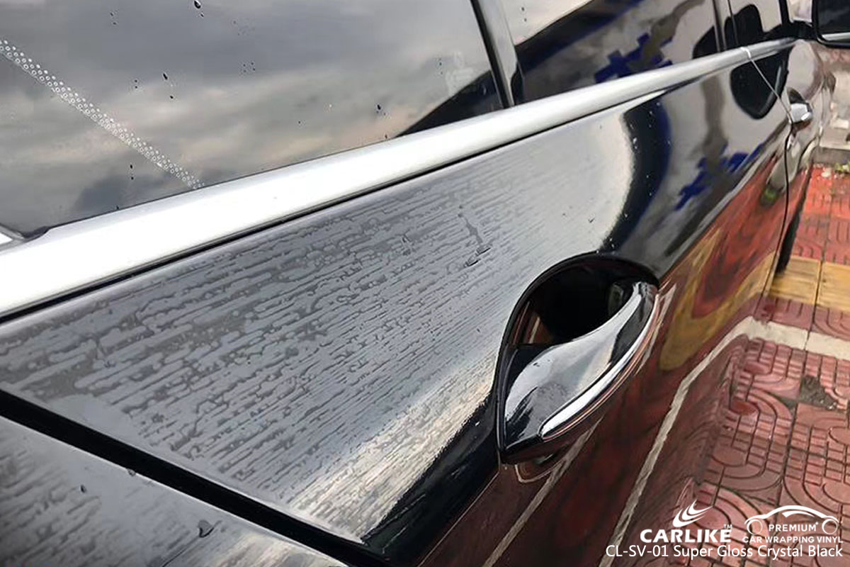 CARLIKE CL-SV-01 super gloss crystal black car wrapping vinyl for BMW