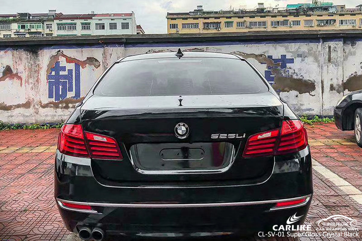CARLIKE CL-SV-01 super gloss crystal black car wrapping vinyl for BMW