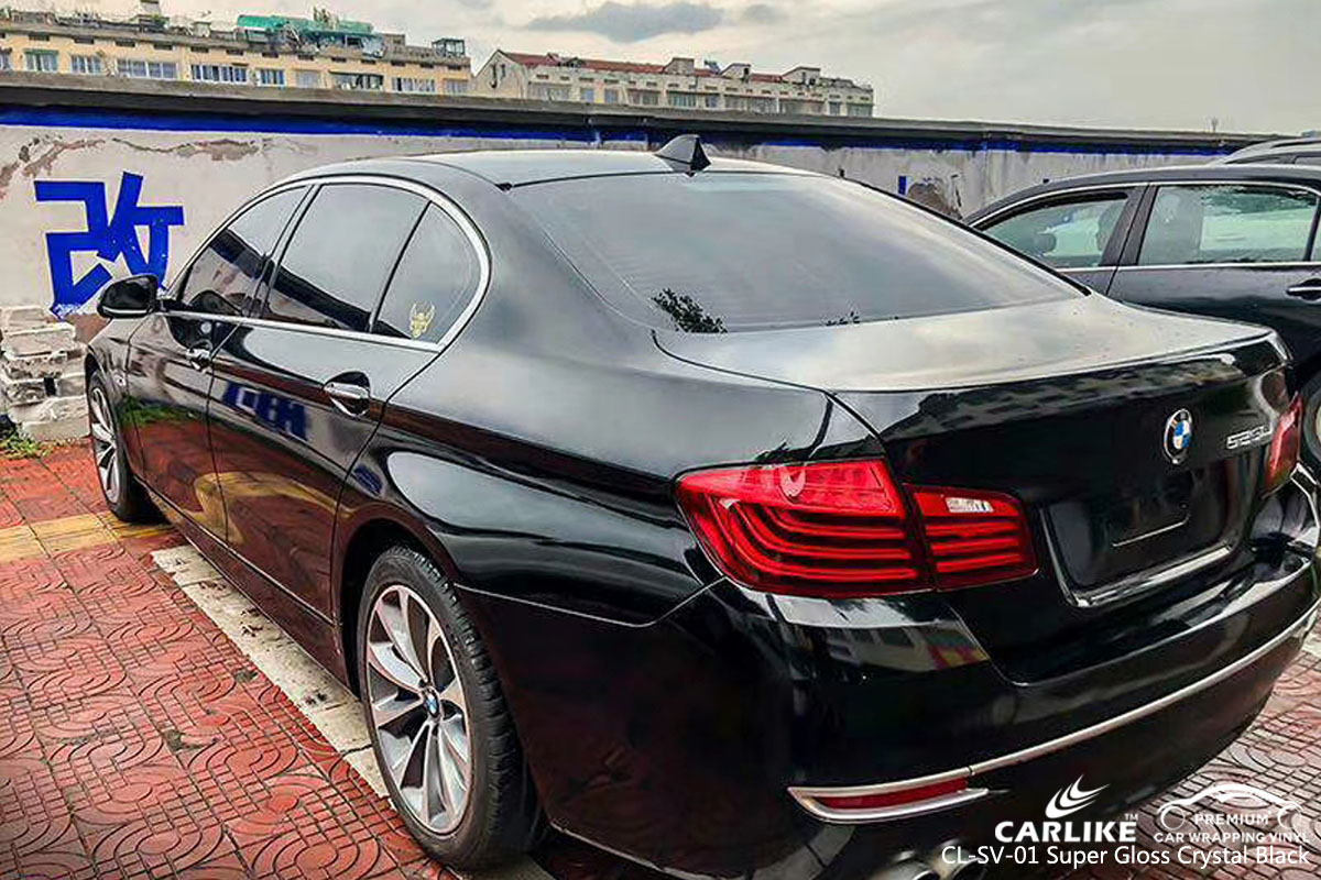 CARLIKE CL-SV-01 super gloss crystal black car wrapping vinyl for BMW