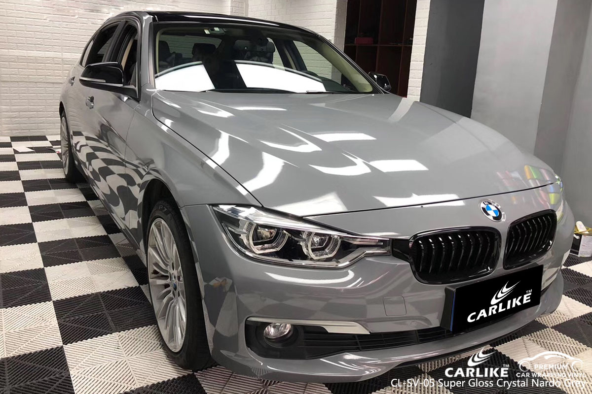 CARLIKE CLSV05 BMW için süper parlak kristal nardo gri araba sarma