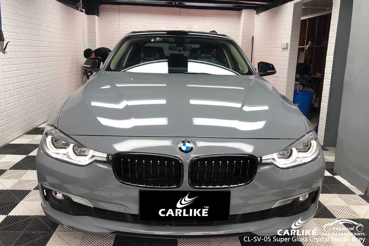 CARLIKE CLSV05 BMW için süper parlak kristal nardo gri araba sarma