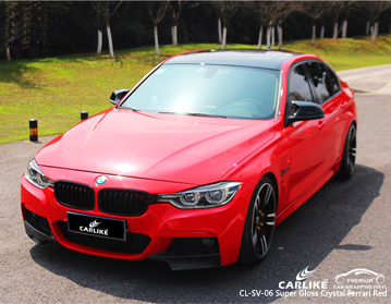 CL-SV-06 vinilo rojo brillante del coche del ferrari cristalino estupendo del lustre para BMW