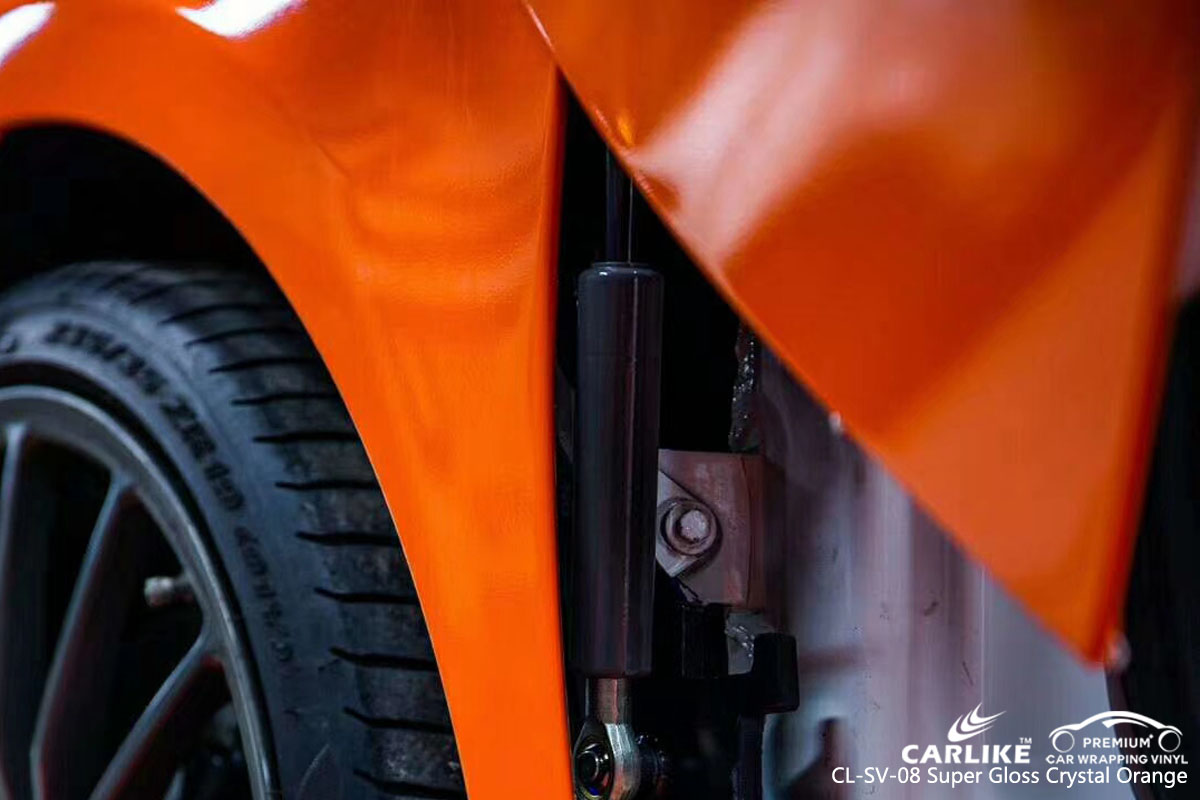 CARLIKE CL-SV-08 super gloss crystal orange car wrap vinyl for Lamborghini