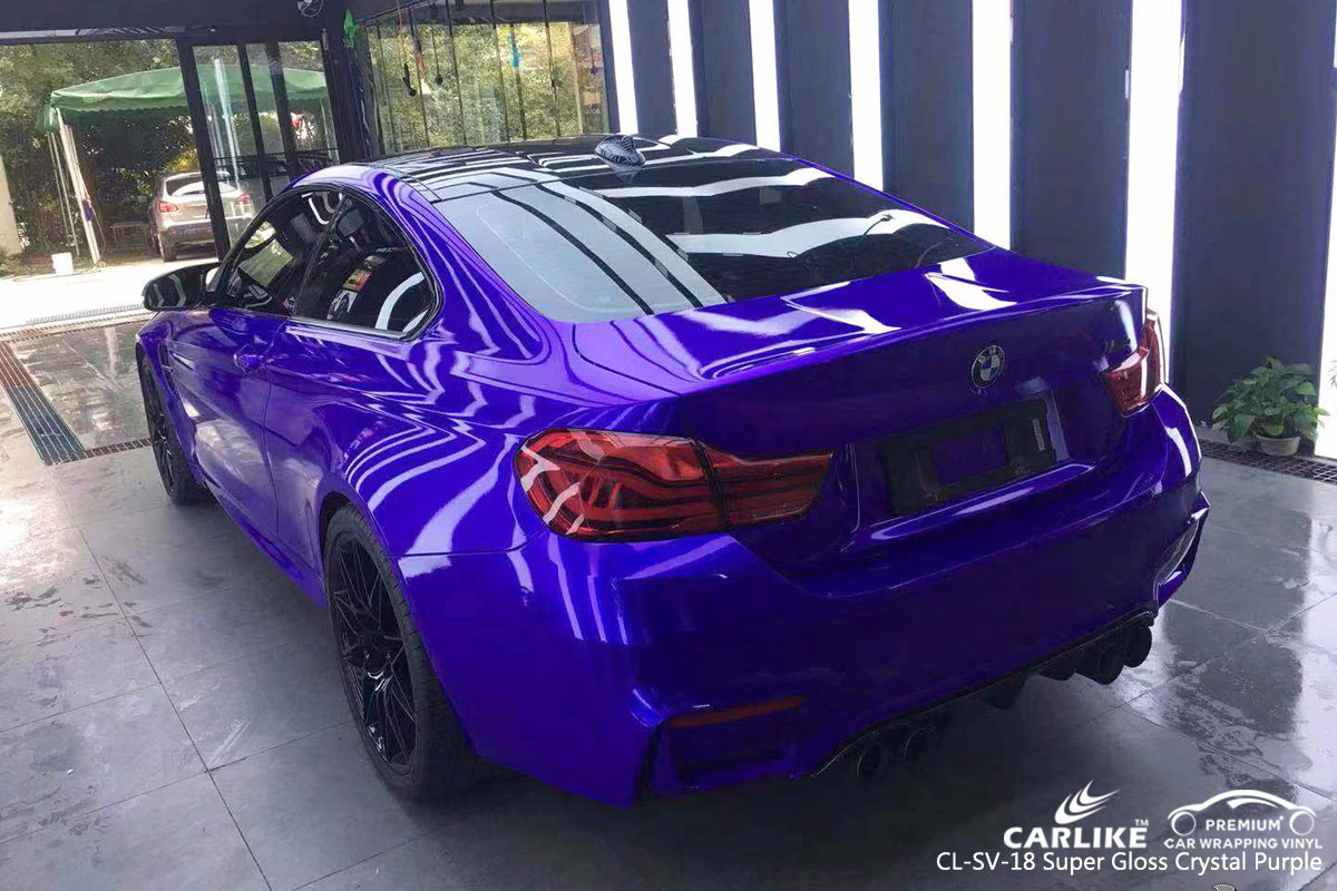 CARLIKE CL-SV-18 super gloss crystal purple car wrapping vinyl for BMW