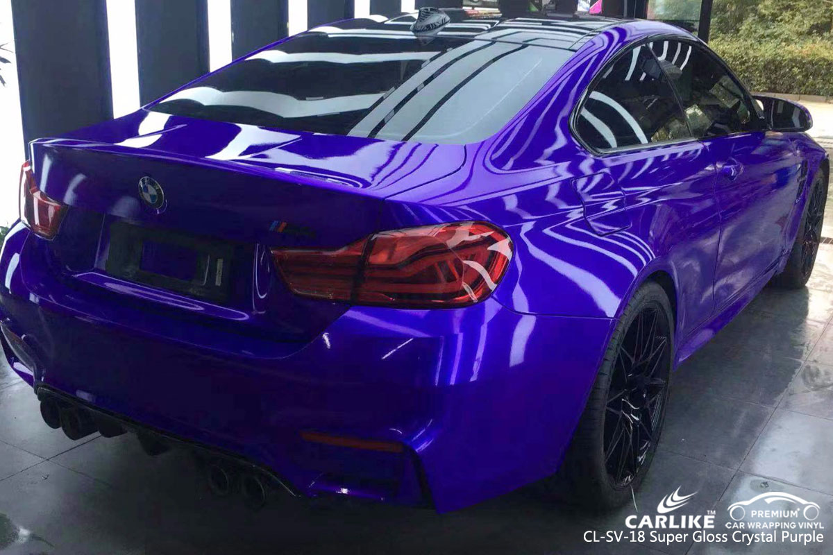 CARLIKE CL-SV-18 super gloss crystal purple car wrapping vinyl for BMW