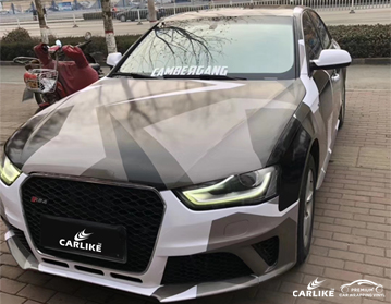 CARLIKE CL-BS-04 Audi için baskılı bomba etiket araba sarma vinil