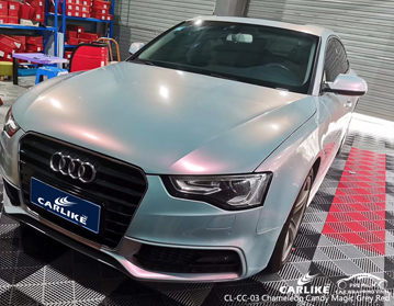 CL-CC-03 chameleon candy magic grey red cost to wrap auto for Audi