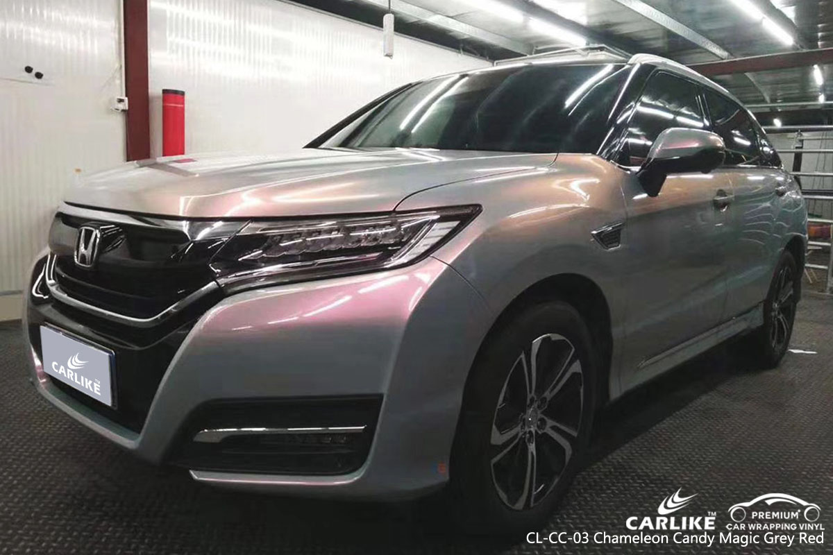 CARLIKE CL-CC-03 chameleon candy magic grey red car wrap vinyl for Honda