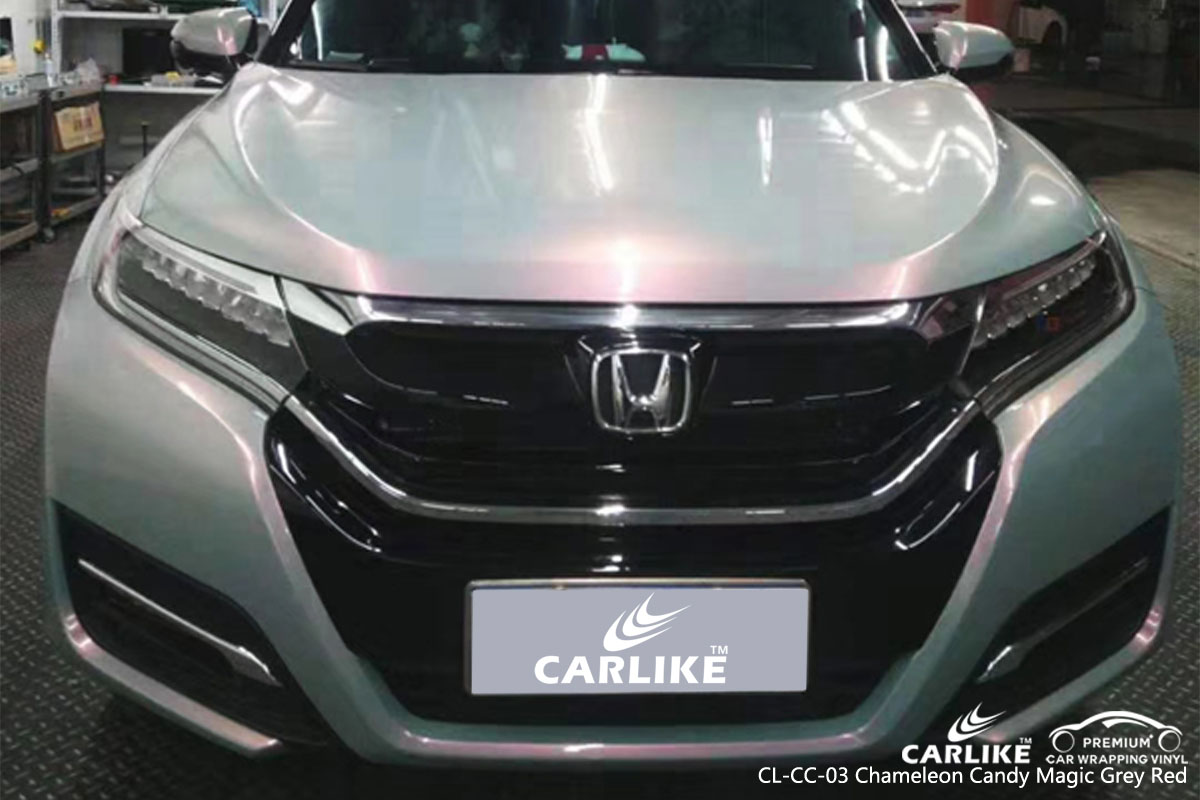 CARLIKE CL-CC-03 chameleon candy magic grey red car wrap vinyl for Honda