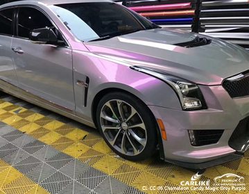 CL-CC-05 الحرباء حلوى السحر الرمادي الأرجواني التفاف السيارة الفينيل لكاديلاك