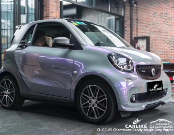 CL-CC-05 caméléon bonbons magie gris violet voiture wrap vinyle pour Smart