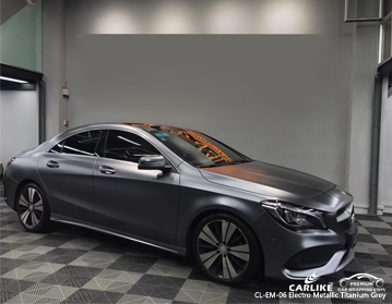 CL-EM-06 الكهربائية التفاف التيتانيوم الرمادي سيارة الفينيل الفينيل لمرسيدس بنز