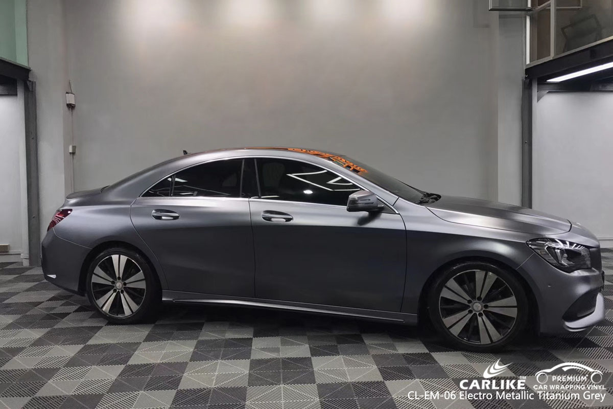 CARLIKE CL-EM-06 electro metallic titanium grey car wrap vinyl for Mercedes-Benz