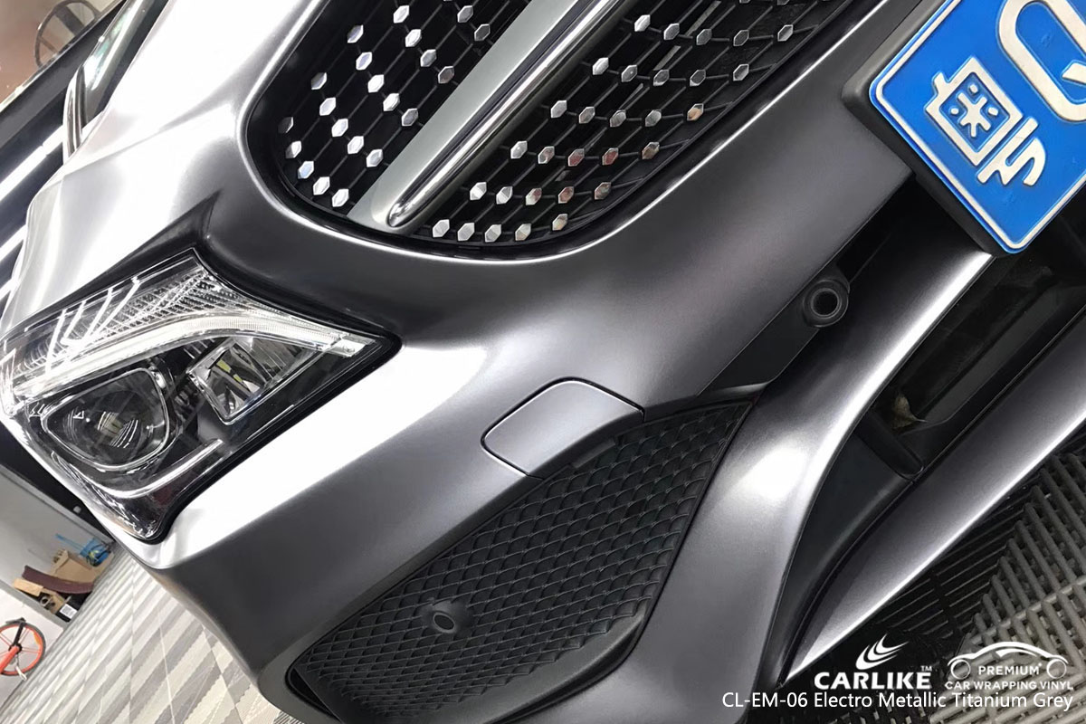 CARLIKE CL-EM-06 electro metallic titanium grey car wrap vinyl for Mercedes-Benz