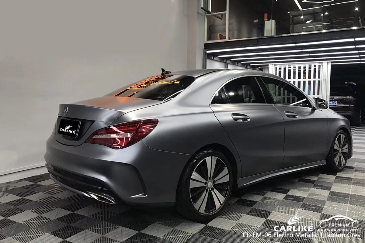 CARLIKE CL-EM-06 electro metallic titanium grey car wrap vinyl for Mercedes-Benz