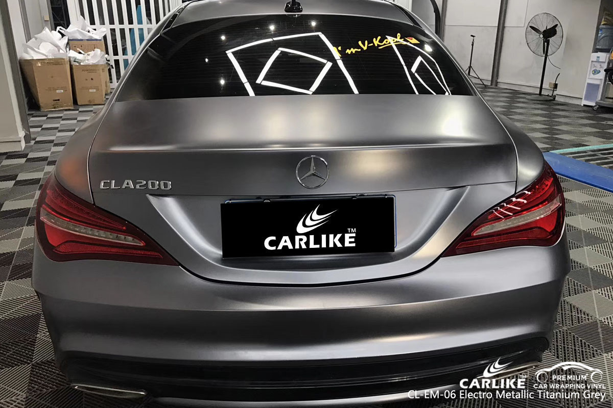 CARLIKE CL-EM-06 electro metallic titanium grey car wrap vinyl for Mercedes-Benz