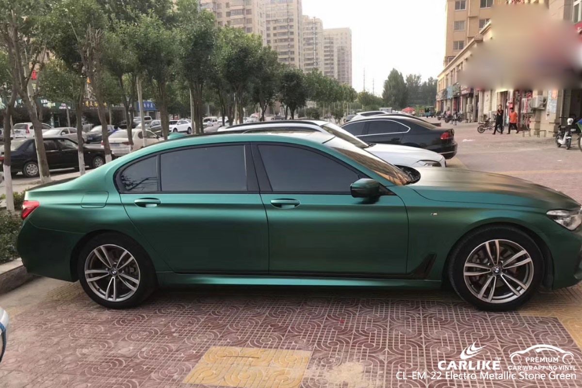 CARLIKE CL-EM-22 electro metallic stone green car wrap vinyl for BMW