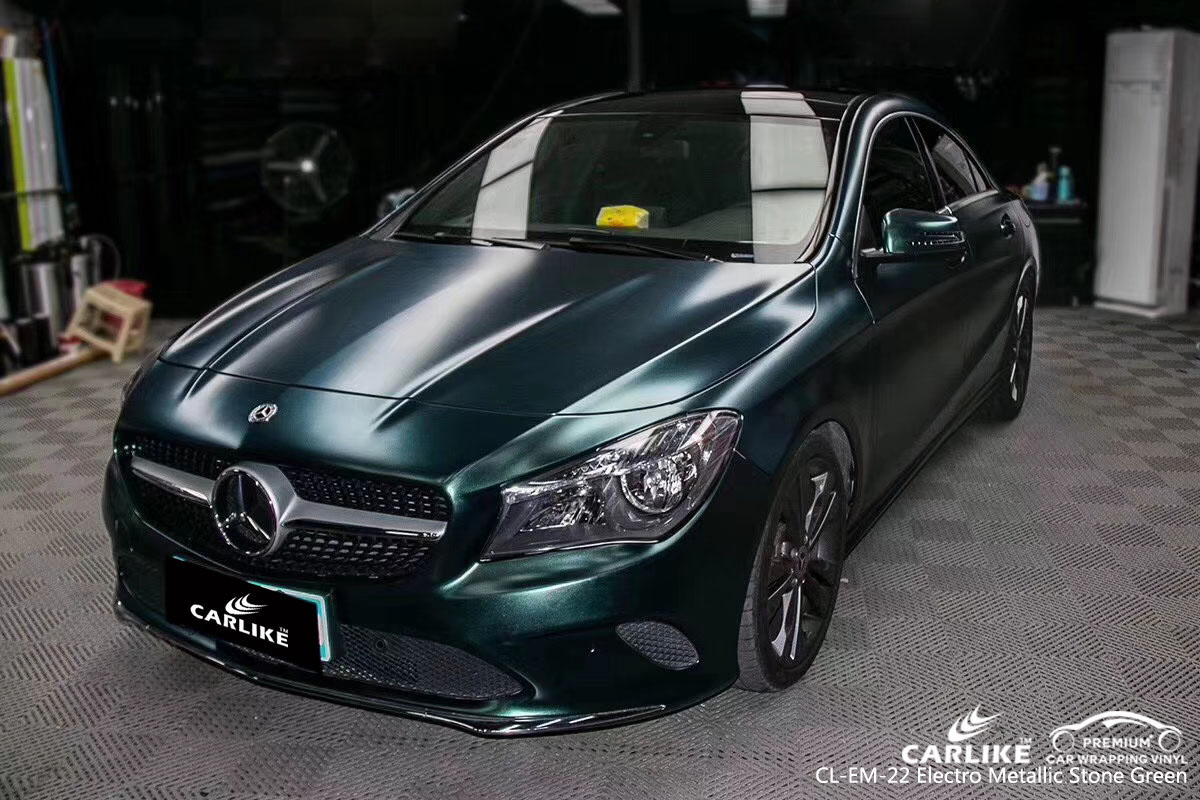 CARLIKE CL-EM-22 electro metallic stone green car wrap vinyl for Mercedes-Benz