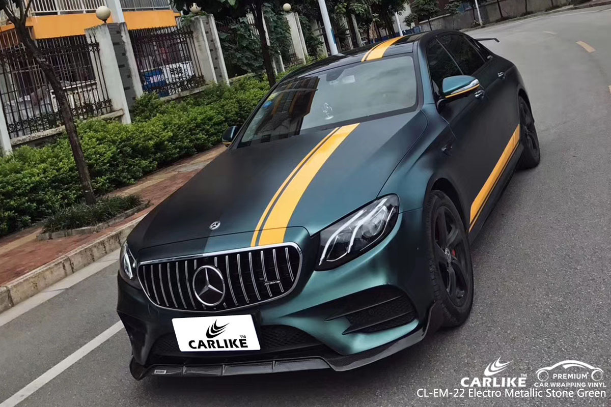 CARLIKE CL-EM-22 electro metallic stone green car wrap vinyl for Mercedes-Benz