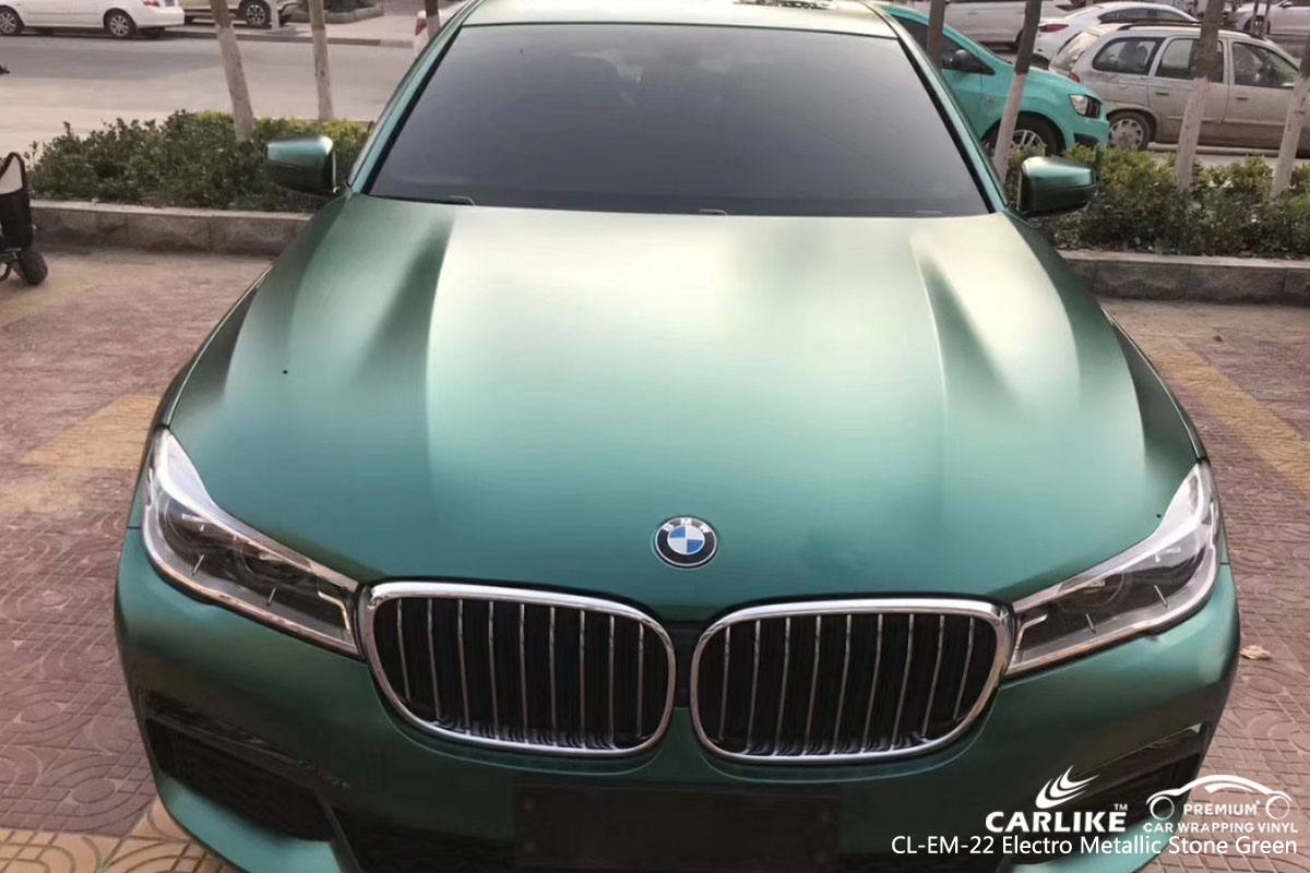 CARLIKE CL-EM-22 electro metallic stone green car wrap vinyl for BMW