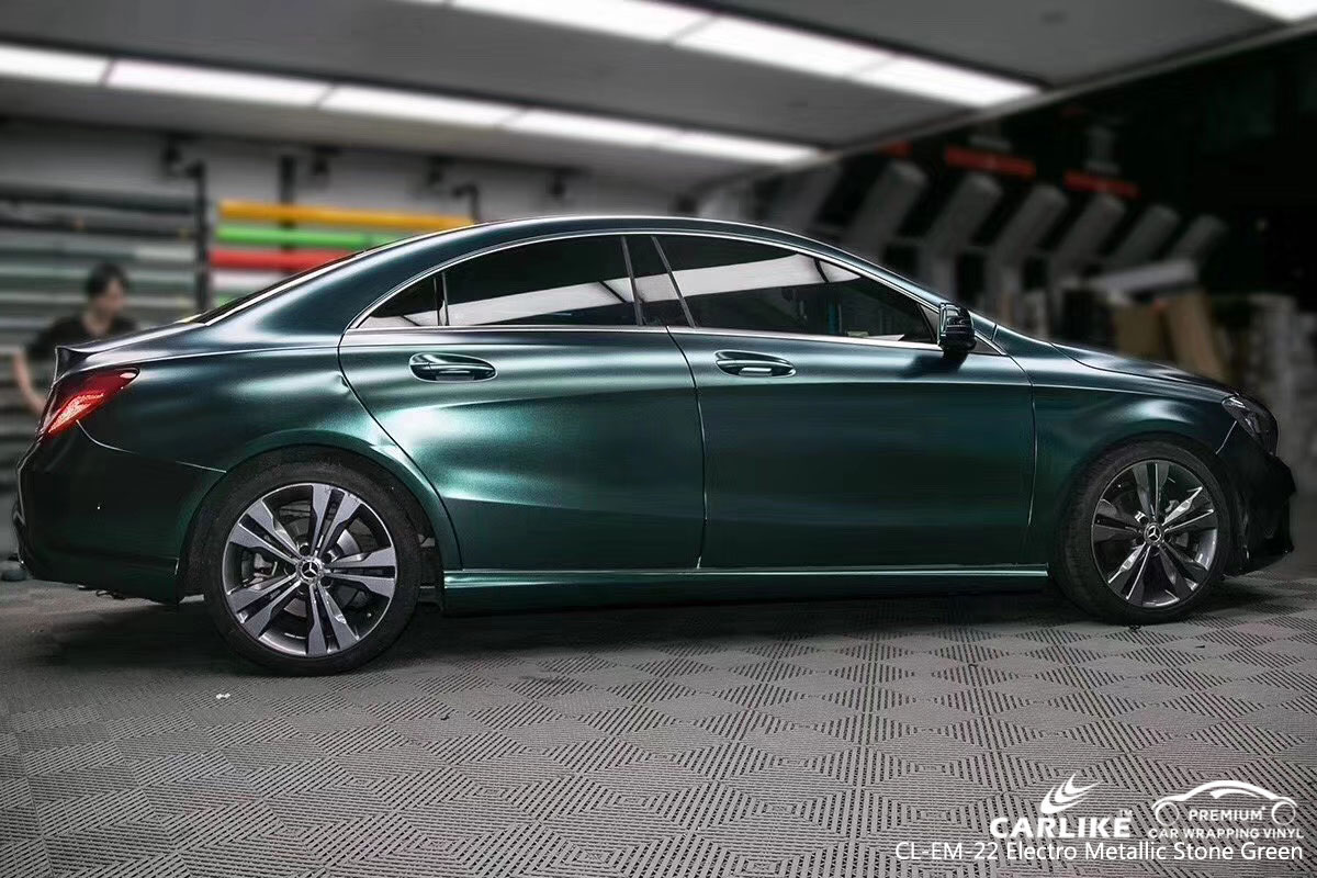 CARLIKE CL-EM-22 electro metallic stone green car wrap vinyl for Mercedes-Benz