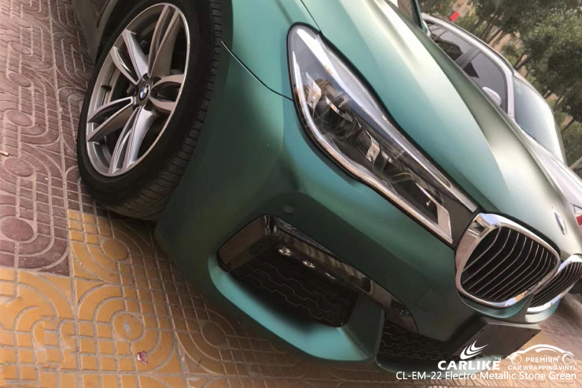 CARLIKE CL-EM-22 electro metallic stone green car wrap vinyl for BMW