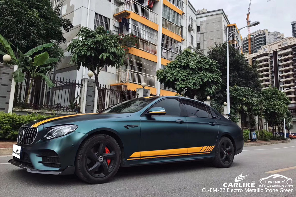 CARLIKE CL-EM-22 electro metallic stone green car wrap vinyl for Mercedes-Benz