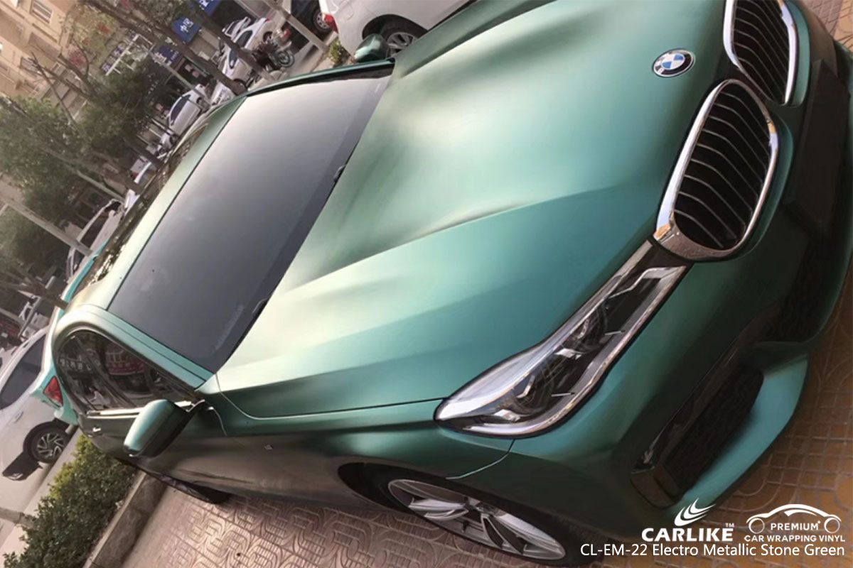 CARLIKE CL-EM-22 electro metallic stone green car wrap vinyl for BMW