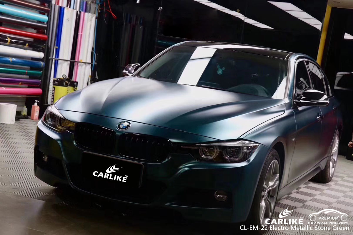 CARLIKE CL-EM-22 electro metallic stone green car wrap vinyl for Mercedes-Benz