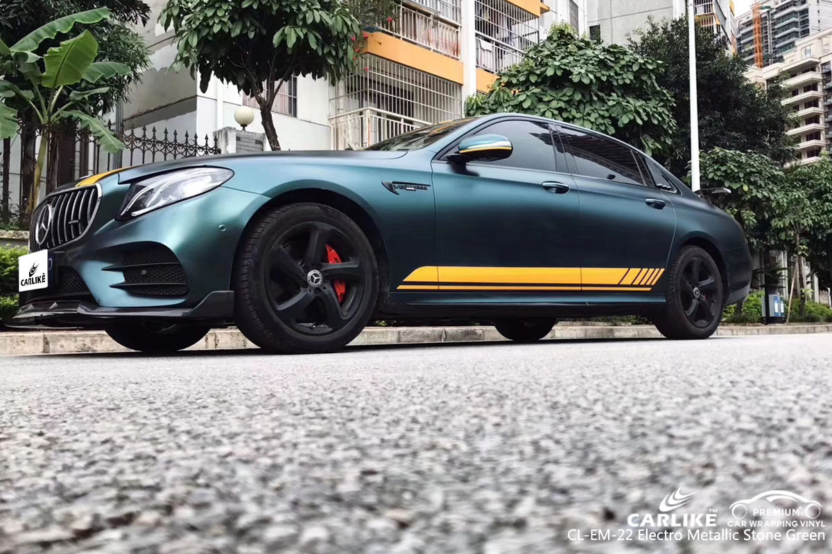 CARLIKE CL-EM-22 electro metallic stone green car wrap vinyl for Mercedes-Benz