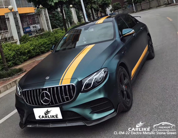 CL-EM-22 vinil verde metálico do envoltório do carro da pedra eletro para Mercedes-Benz