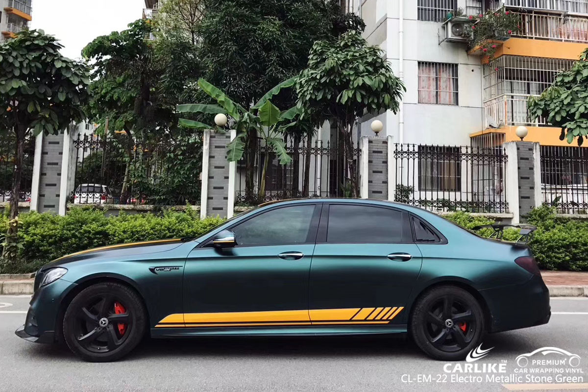 CARLIKE CL-EM-22 electro metallic stone green car wrap vinyl for Mercedes-Benz