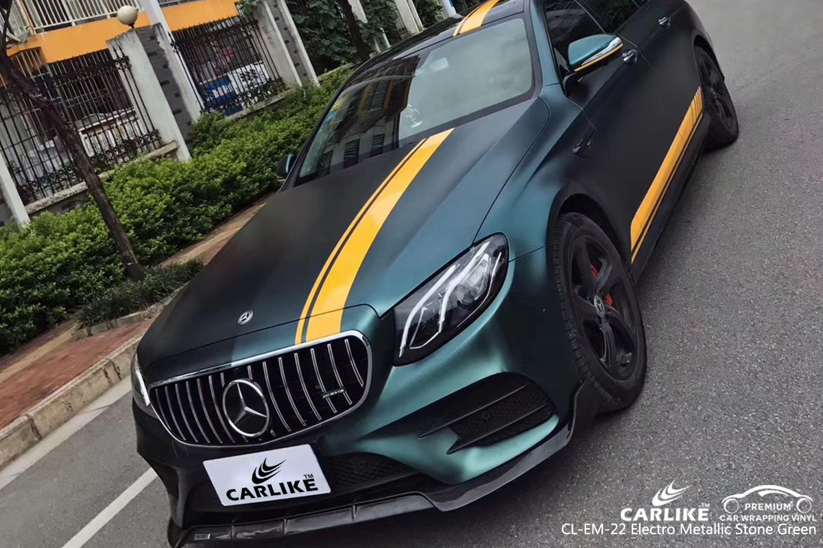 CARLIKE CL-EM-22 electro metallic stone green car wrap vinyl for Mercedes-Benz