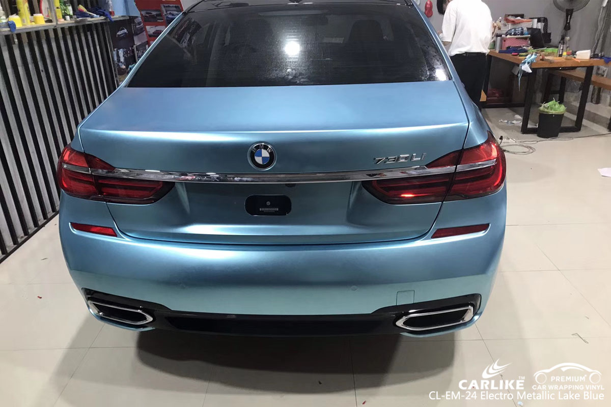 CARLIKE CL-EM-24 electro metallic lake blue car wrap vinyl for BMW