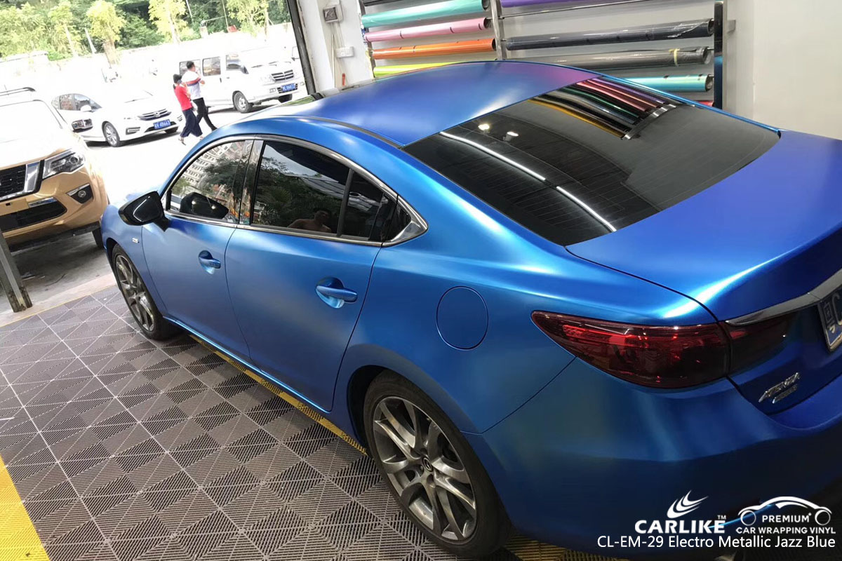 CARLIKE CL-EM-29 electro metallic jazz blue car wrap vinyl for Mazda