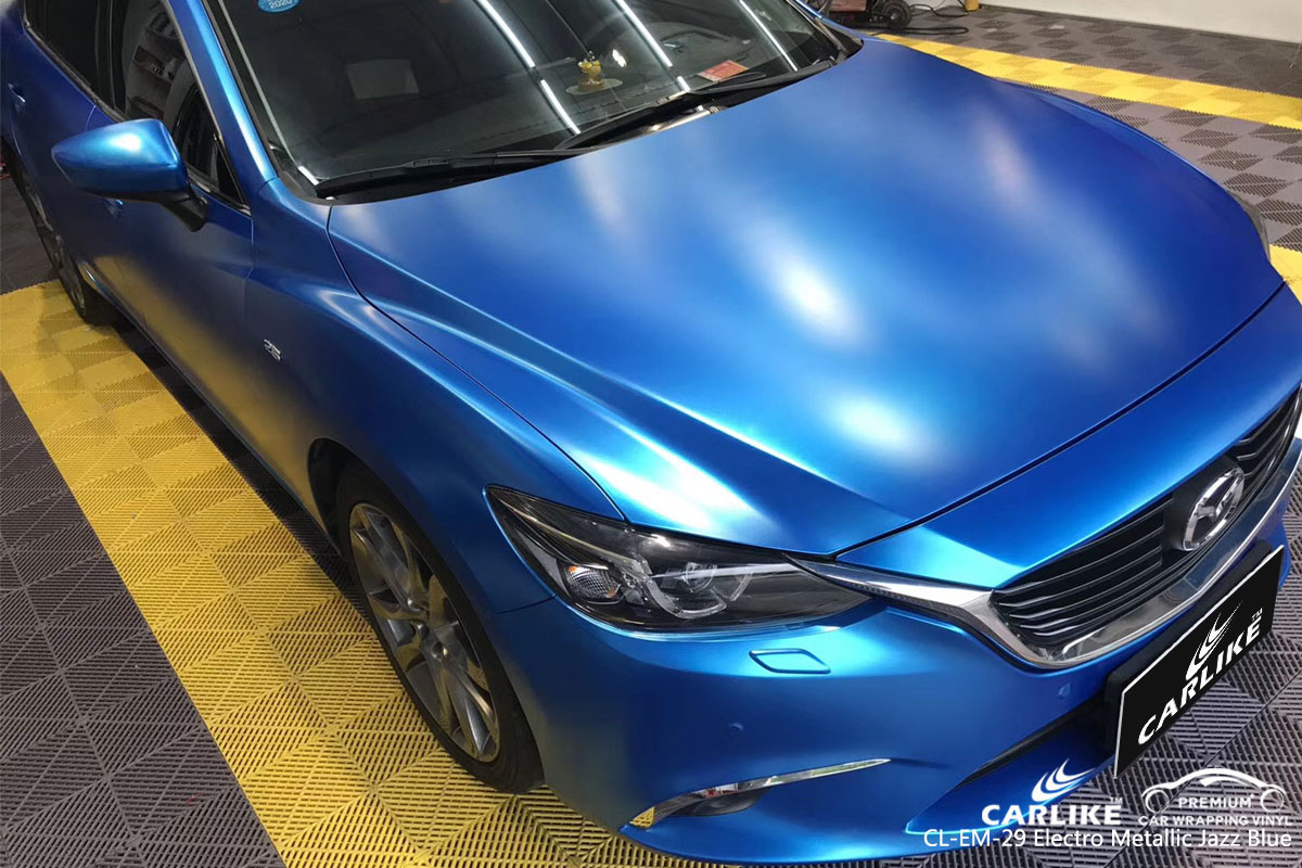 CARLIKE CL-EM-29 electro metallic jazz blue car wrap vinyl for Mazda