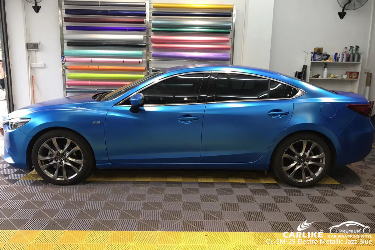 CARLIKE CL-EM-29 electro metallic jazz blue car wrap vinyl for Mazda