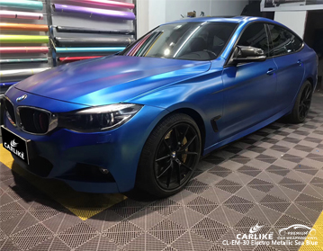 CARLIKE CL-EM-30 BMW için elektro metalik deniz mavisi araba sarma vinil