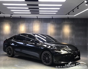 CARLIKE CL-GE-01 Parlak elektro metalik siyah altın Lexus için araba sarma vinil
