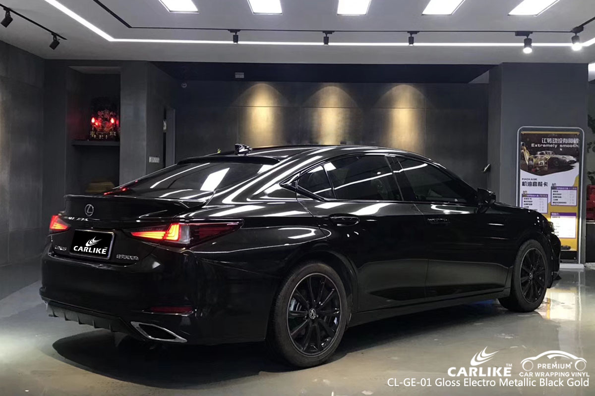 CARLIKE CL-GE-01 gloss electro metallic black gold car wrap vinyl for Lexus