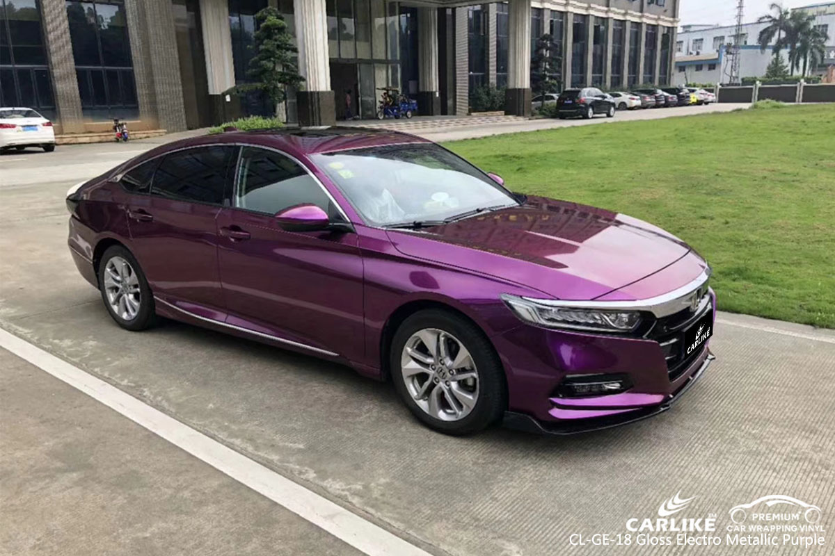 CARLIKE CL-GE-18 gloss electro metallic purple car wrap vinyl for Honda