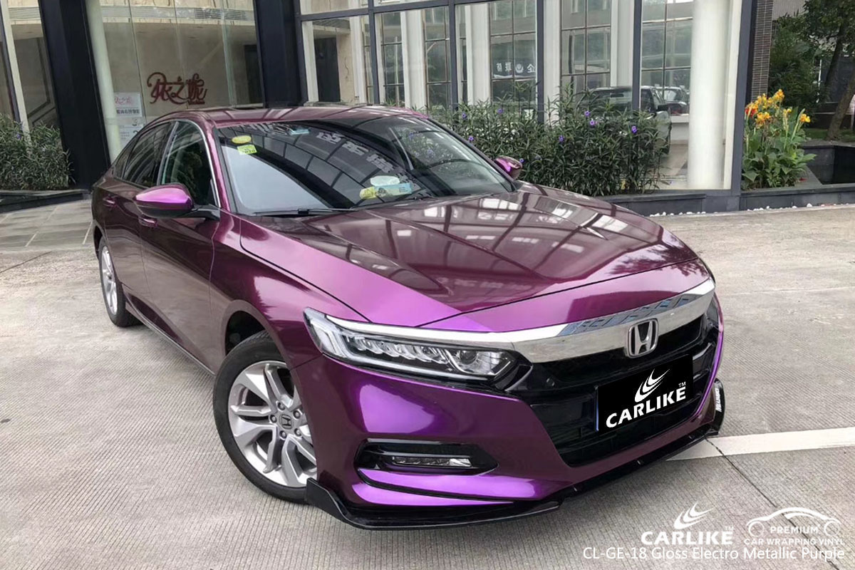 CARLIKE CL-GE-18 gloss electro metallic purple car wrap vinyl for Honda