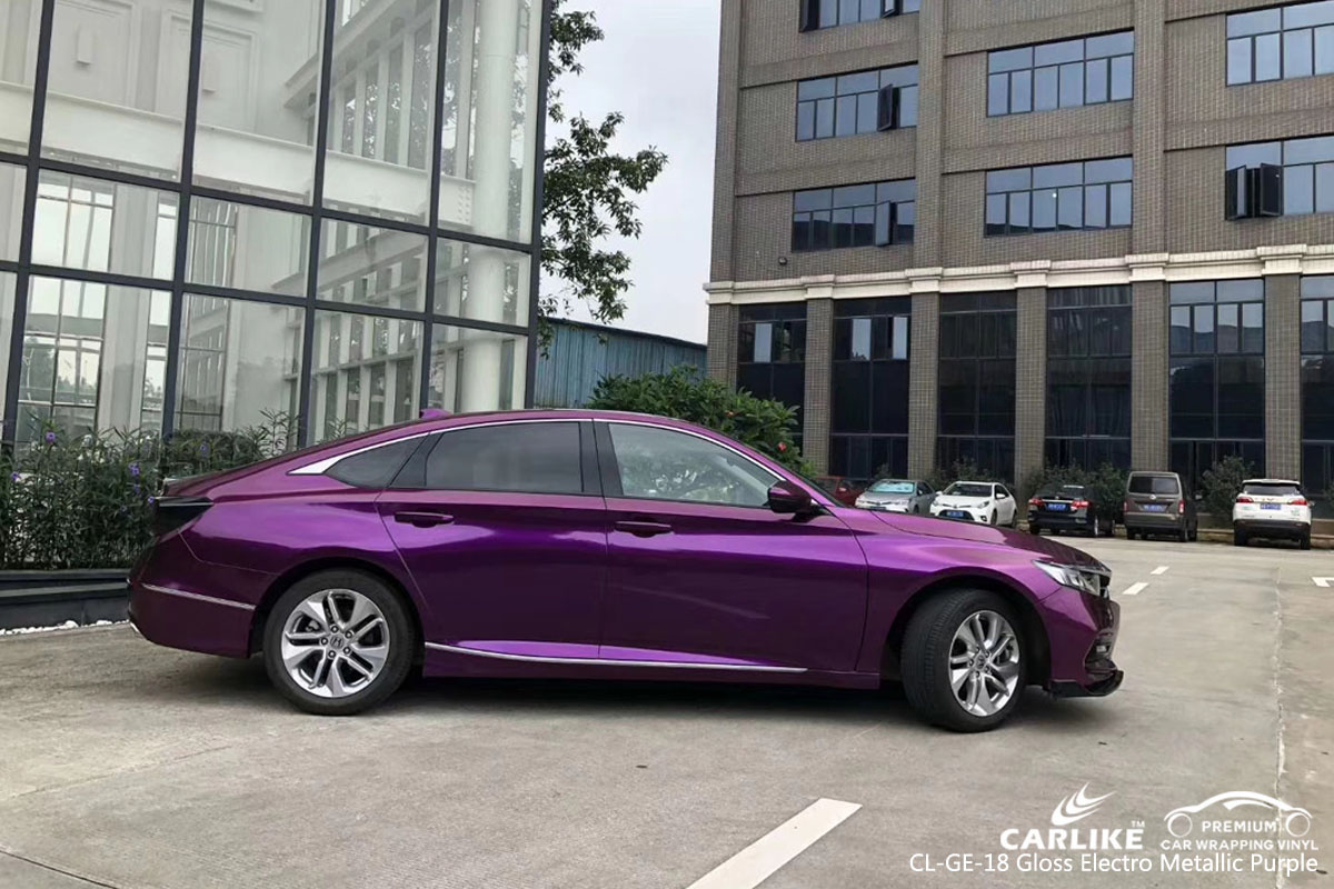 CARLIKE CL-GE-18 gloss electro metallic purple car wrap vinyl for Honda