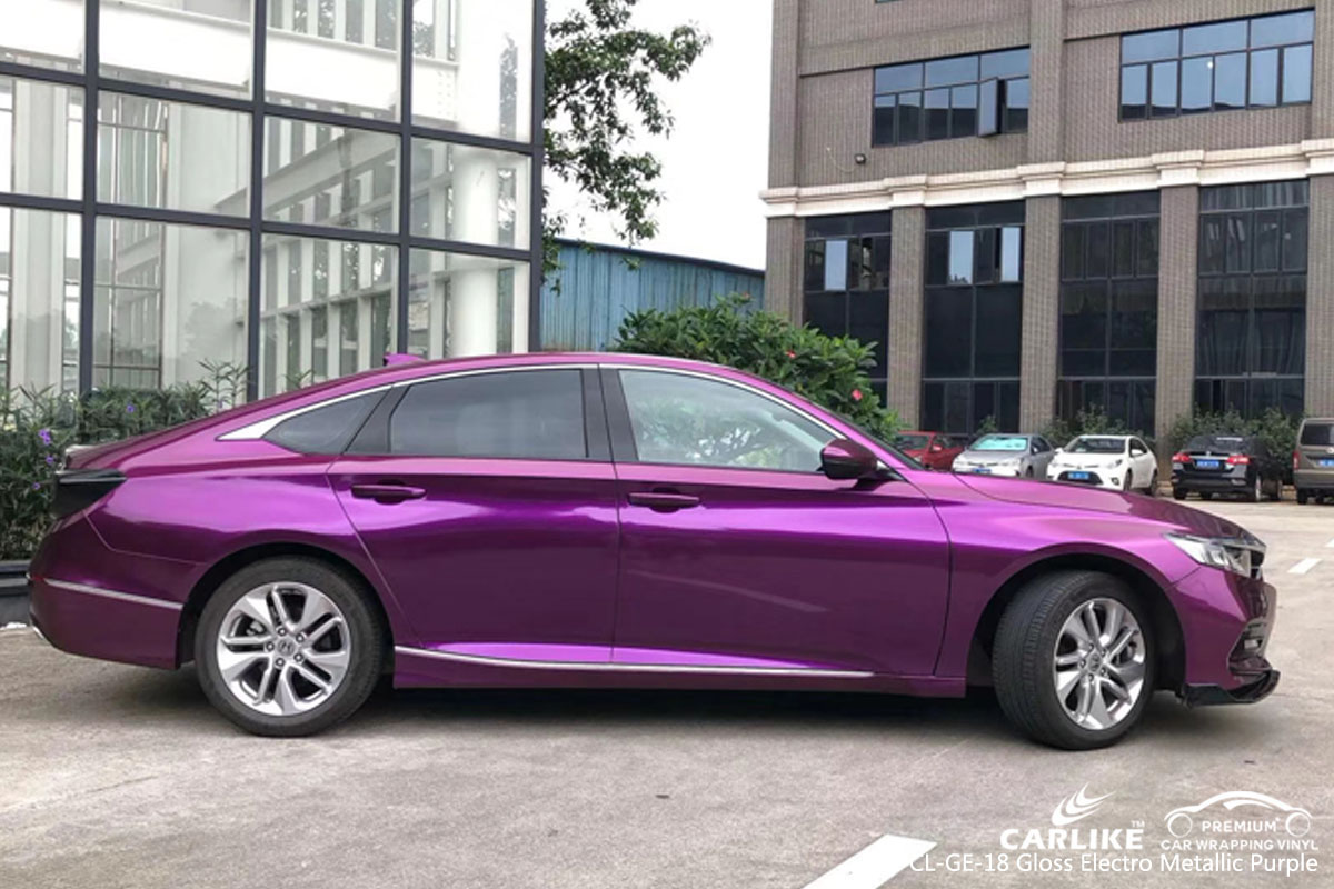 CARLIKE CL-GE-18 gloss electro metallic purple car wrap vinyl for Honda