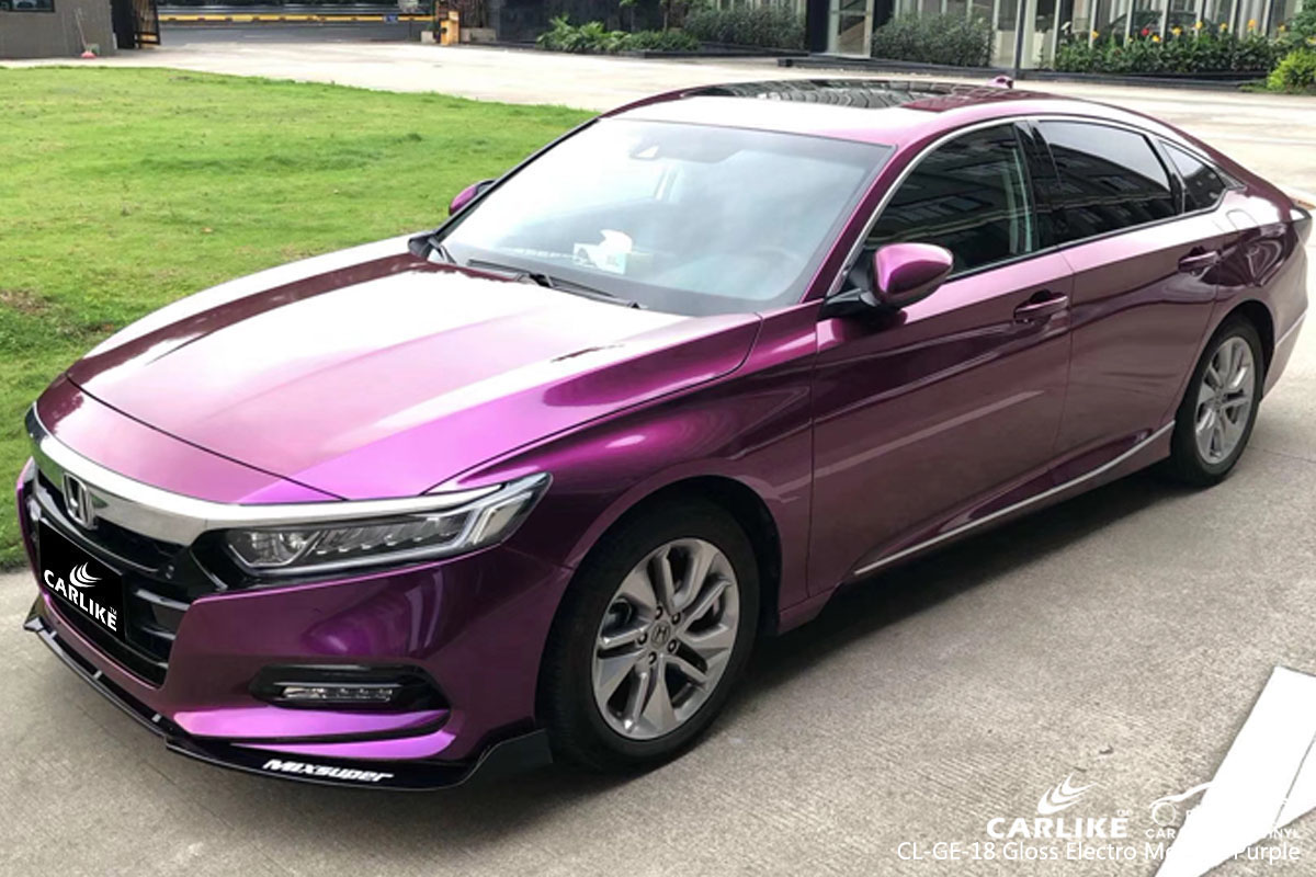 CARLIKE CL-GE-18 gloss electro metallic purple car wrap vinyl for Honda