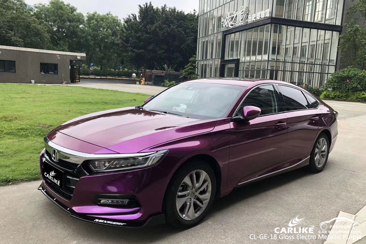 CARLIKE CL-GE-18 gloss electro metallic purple car wrap vinyl for Honda