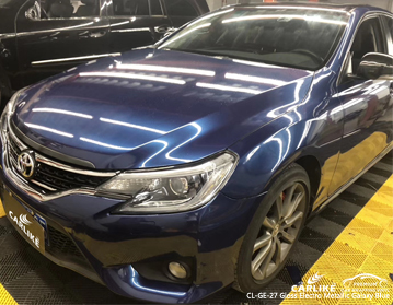 CL-GE-27 gloss electro metallic galaxy blue car vinyl wrap price for Toyota