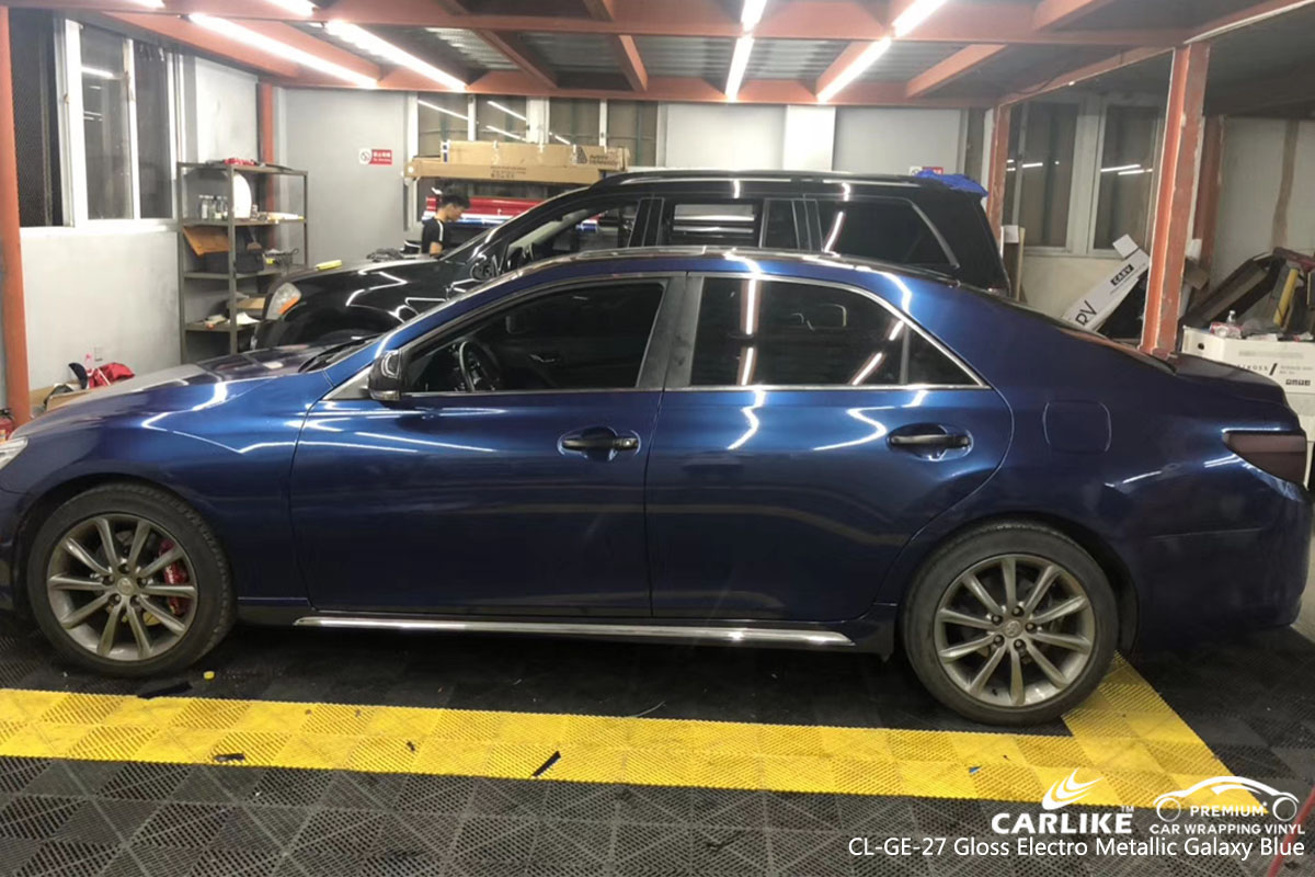 CARLIKE CL-GE-27 gloss electro metallic galaxy blue car wrap vinyl for Toyota