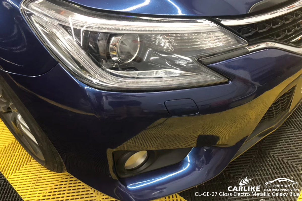 CARLIKE CL-GE-27 gloss electro metallic galaxy blue car wrap vinyl for Toyota